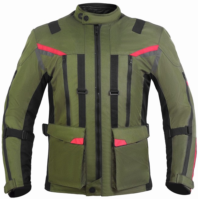 CHAQUETA 3/4 UNISEX DE MOTO EN TEXTIL, IMPERMEABLE, TRANSPIRABLE Y TÉRMICO CON PROTECCIONES C.E.