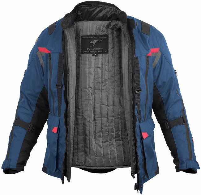 CHAQUETA 3/4 UNISEX DE MOTO EN TEXTIL, IMPERMEABLE, TRANSPIRABLE Y T&Eacute;RMICO CON PROTECCIONES C.E.