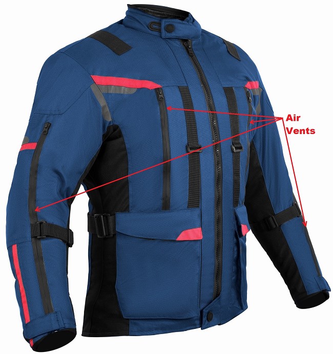 CHAQUETA 3/4 UNISEX DE MOTO EN TEXTIL, IMPERMEABLE, TRANSPIRABLE Y T&Eacute;RMICO CON PROTECCIONES C.E.