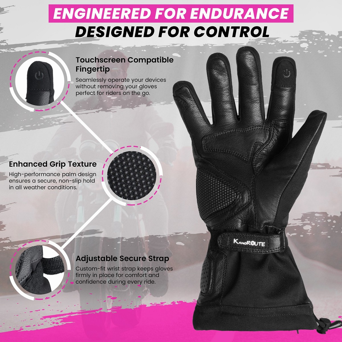 GUANTES DE MOTO INVERNALES PARA CHICAS DE PUÑO LARGO CON MEMBRANA IMPERMEABLE Y TÉRMICOS. GUANTES DE MOTO INVERNALES PARA CHICAS DE PUÑO LARGO CON MEMBRANA IMPERMEABLE Y TÉRMICOS.