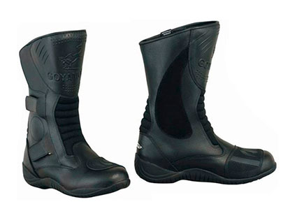 BOTAS DE MOTO URBAN EN PIEL CON PROTECCIONES, IMPERMEABLE