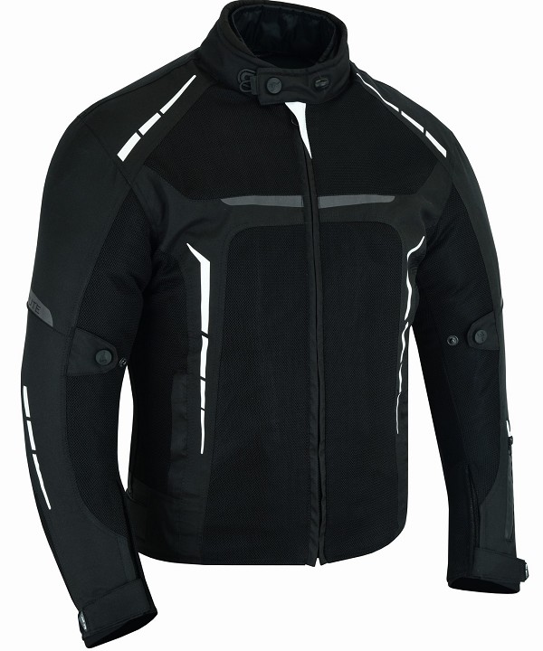 CHAQUETA DE MOTO PERFORADA DE VERANO CON FORRO IMERMEABLE EXTRAIBLE Y PROTECTORES C.E. UNISEX