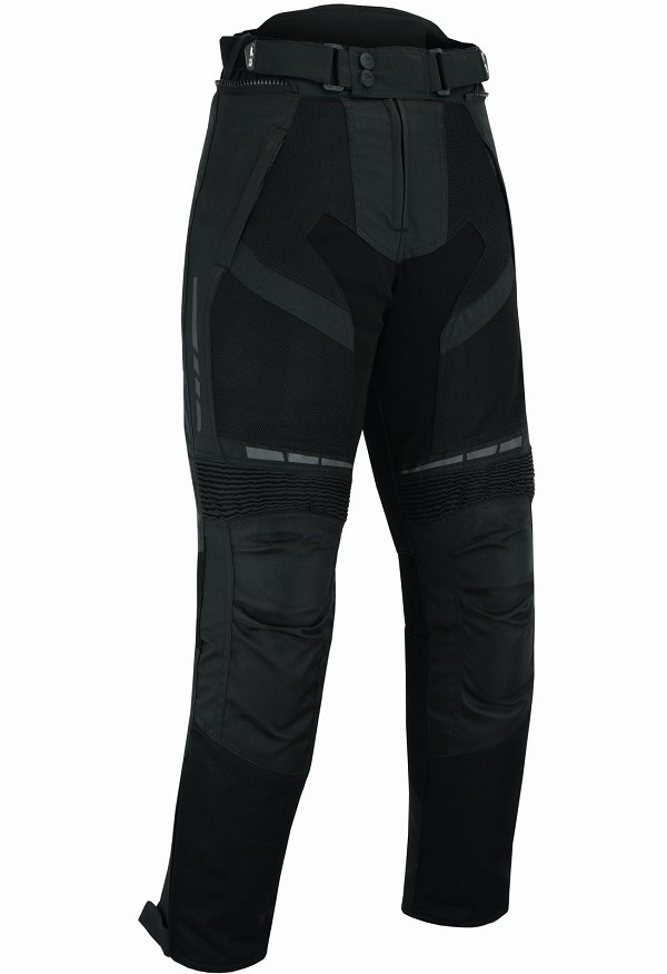 PANTALON DE MOTO PERFORADO DE VERANO UNISEX CON FORRO IMPERMEABLE EXTRAIBLE Y PROTECCIONES CE