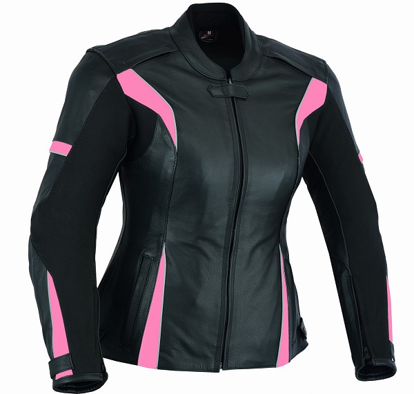 CHAQUETA DE MOTO EN CUERO PARA CHICAS CON PROTECTORES C.E