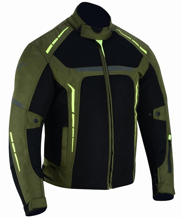 CHAQUETA DE MOTO PERFORADO DE VERANO, FORRO IMPERMEABLE EXTRAIBLE Y PROTECCIONES CE- UNISEX