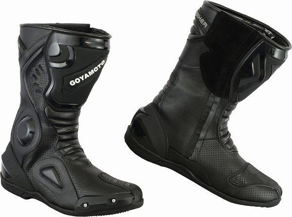 BOTAS DE CUERO CON PROTECCIONES PARA MOTORISTAS, UNISEX