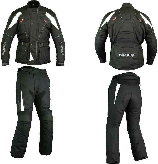 TRAJE DE CORDURA PARA MOTEROS EN DOS PIEZAS, IMPERMEABLE