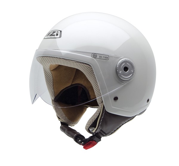 CASCO JET EN THERMOPLASTICO - NZI VINTAGE II / BLANCO PERLADO (PEARL WHITE)