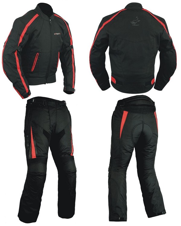 TRAJE DE CORDURA DE DOS PIEZAS PARA MOTORISTAS (CAZADORA Y PANTALON)