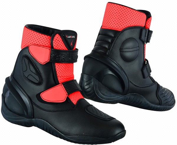 BOTAS DE PIEL DE CAÑA CORTA PARA MOTORISTAS, UNISEX