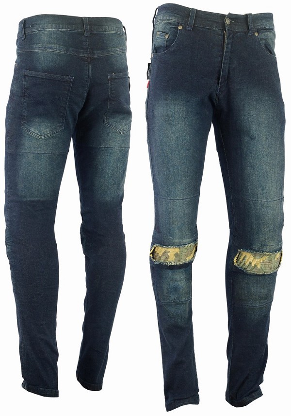 PANTALÓN VAQUERO FLEXIBLE UNISEX CON REFUERZOS DE TEJIDO KEVLAR Y PROTECCIONES C.E.