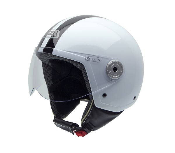 CASCO JET EN THERMOPLASTICO - NZI VINTAGE II CLASSIC WHITE/BLACK