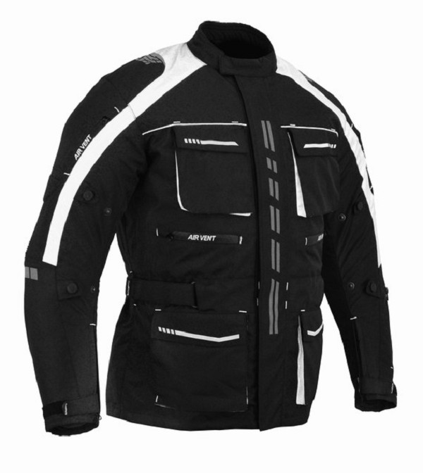 CHAQUETA DE MOTO EN CORDURA 3/4 UNISEX, IMPERMEABLE 100%