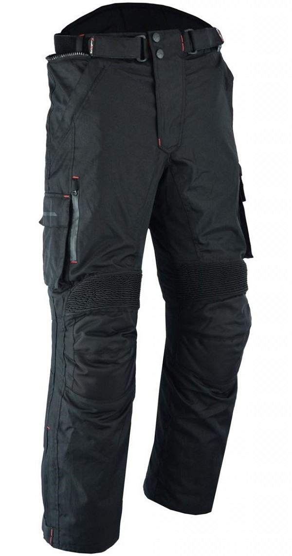 PANTALON DE MOTO EN CORDURA IMPERMEABLE TRANSPIRABLE CON PROTECCIONES CE