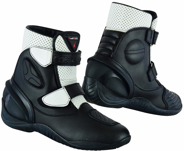 BOTAS DE MOTO EN PIEL DE CAÑA CORTA PARA MOTORISTAS, UNISEX