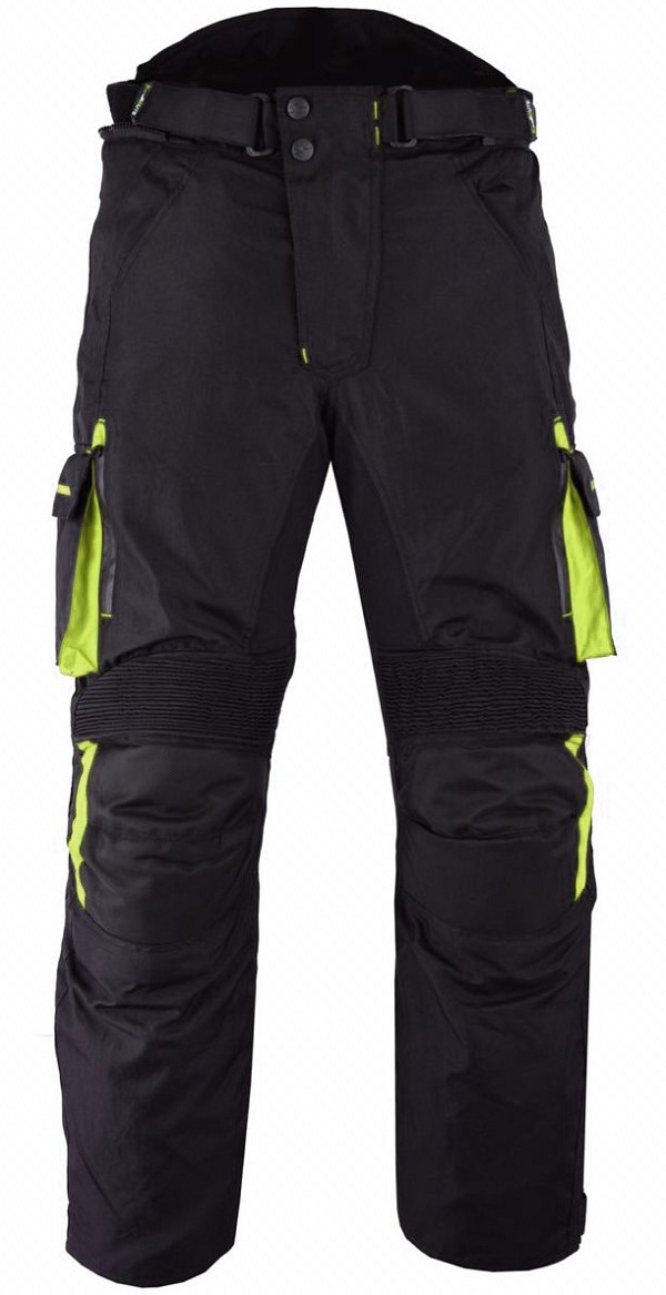 PANTALON DE MOTO EN CORDURA IMPERMEABLE, CORTAVIENTO Y PROTECCIONES CE