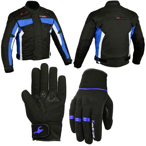 Pack de Invierno,chaqueta de cordura y guntes de moto cortaviento y impermeables