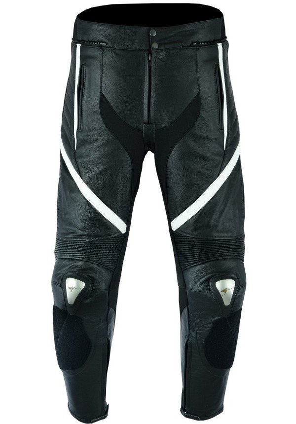 PANTALÓN DE MOTO EN PIEL CON PROTECCIONES DE TITANIO