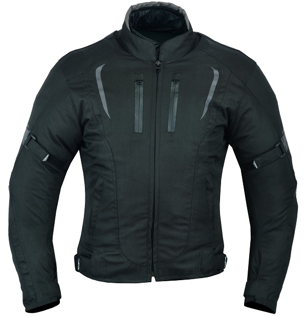 CHAQUETA DE MOTO UNISEX EN TEXTIL IMPERMEABLE, TÉRMICO CON PROTECCIONES C.E.