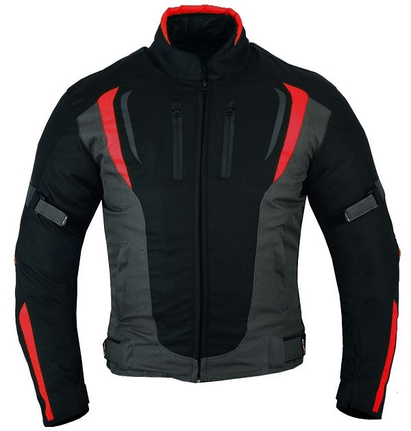 CHAQUETA DE MOTO UNISEX EN TEXTIL IMPERMEABLE, TÉRMICO CON PROTECCIONES C.E.