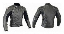 CHAQUETA DE PIEL CON PROTECCIONES DE TITANIO