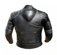 CHAQUETA DE CUERO CON PROTECCIONES DE TITANIO Y JOROBA