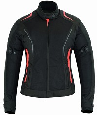 CHAQUETA DE VERANO PARA CHICAS MOTERAS CON PROTECCIONES C.E. Y FORRO IMPERMEABLE EXTRAIBLE