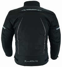 CHAQUETA DE MOTO EN POLIESTER TÉRMICO, IMPERMEABLE, TRANSPIRABLE CON PROTECCIONES C.E. Y VENTILACIÓN DIRECTA