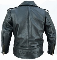 CHAQUETA CRUZADA DE PIEL INFANTIL JUNIOR PARA NIÑOS MOTEROS CON FORRO Y PROTECCIONES