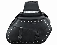 JUEGO DE ALFORJAS RÍGIDAS DE CUERO 3-4MM, PARA MOTO CUSTOM Y HARLEY BIKERS 2X20 LITROS