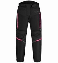 PANTALON DE MOTO PERFORADO DE VERANO PARA MUJER, CON FORRO IMPERMEABLE EXTRAIBLE Y PROTECCIONES CE