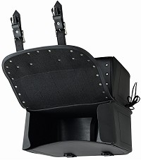 ALFORJAS LATERALES DE CUERO ARTIFICIAL, DESMONTABLE IMPERMEABLES Y INTERIOR FORRADO 2X18 LITROS