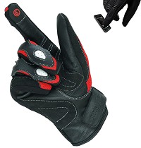 GUANTES DE VERANO PARA MOTORISTAS EN PIEL, MALLA Y FIBRA DE CARBONO