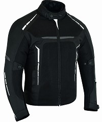 CHAQUETA DE MOTO PERFORADA DE VERANO CON FORRO IMERMEABLE EXTRAIBLE Y PROTECTORES C.E. UNISEX