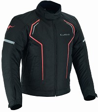 CHAQUETA DE MOTO EN POLIESTER TÉRMICO, IMPERMEABLE, TRANSPIRABLE CON PROTECCIONES C.E. Y VENTILACIÓN DIRECTA