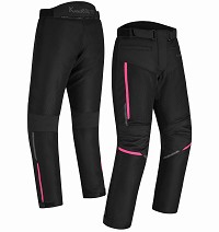 PANTALON DE MOTO PERFORADO DE VERANO PARA MUJER, CON FORRO IMPERMEABLE EXTRAIBLE Y PROTECCIONES CE