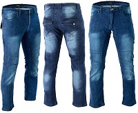 PANTALÓN TEJANO DESGASTADO UNISEX CON REFUERZOS DE TEJIDO KEVLAR Y PROTECCIONES C.E.